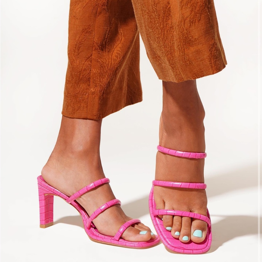 Charlotte Stone Pink Strappy Heels